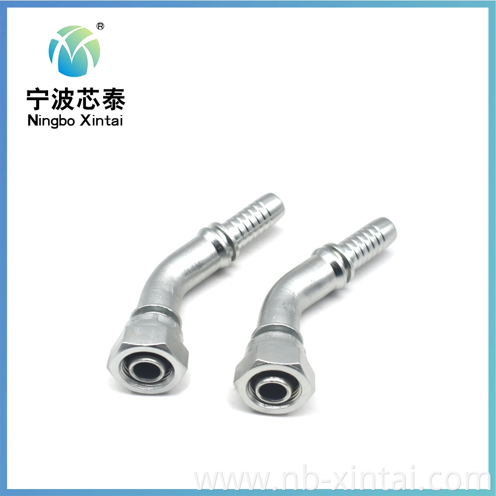 Bend Elbow Bsp Female Flat Seat Terminal Hose End Insert Fitting Pipe Hydraulic Hose Fitting